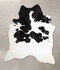 Black and White XX-Large Brazilian Cowhide Rug 7'9