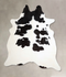 Black and White X-Large Brazilian Cowhide Rug 7'4