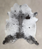 Salt and Pepper Black X-Large Brazilian Cowhide Rug 7'0