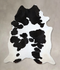 Black and White XX-Large Brazilian Cowhide Rug 8'8
