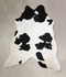 Black and White X-Large Brazilian Cowhide Rug 7'2