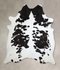 Black and White XX-Large Brazilian Cowhide Rug 8'6