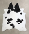 Black and White XX-Large Brazilian Cowhide Rug 7'6