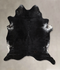 Solid Black X-Large Brazilian Cowhide Rug 7'1