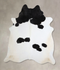 Black and White X-Large Brazilian Cowhide Rug 7'4