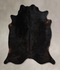 Solid Black X-Large Brazilian Cowhide Rug 6'4