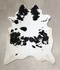 Black and White XX-Large Brazilian Cowhide Rug 7'6
