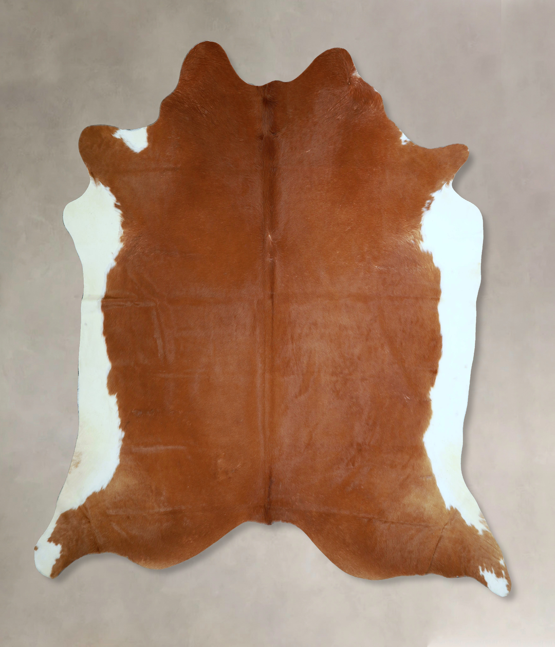 Brown and White Regular XX-Large Brazilian Cowhide Rug 7'8"H x 7'5"W #