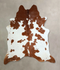 Brown and White XX-Large Brazilian Cowhide Rug 7'11