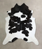 Black and White XX-Large Brazilian Cowhide Rug 7'8