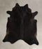 Solid Black X-Large Brazilian Cowhide Rug 7'5