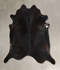 Solid Black XX-Large Brazilian Cowhide Rug 7'8