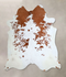 Brown and White XX-Large Brazilian Cowhide Rug 7'9