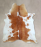 Brown and White X-Large Brazilian Cowhide Rug 7'7