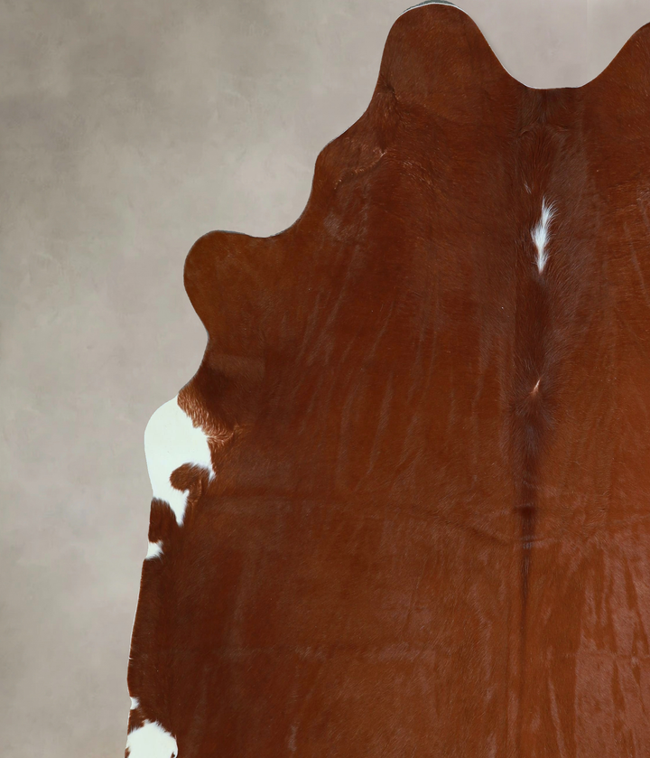 Brown and White Regular XX-Large Brazilian Cowhide Rug 7'7"H x 6'10"W #A43986 by Hudson Hides