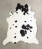 Black and White X-Large Brazilian Cowhide Rug 6'10