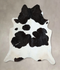 Black and White XX-Large Brazilian Cowhide Rug 8'4