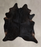 Solid Black XX-Large Brazilian Cowhide Rug 8'4