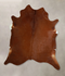 Solid Brown X-Large Brazilian Cowhide Rug 7'1