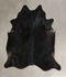 Solid Black XX-Large Brazilian Cowhide Rug 7'8