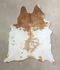 Beige and White XX-Large Brazilian Cowhide Rug 7'11