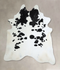Black and White XX-Large Brazilian Cowhide Rug 8'6