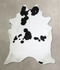 Black and White XX-Large Brazilian Cowhide Rug 8'2