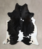 Black and White X-Large Brazilian Cowhide Rug 7'2
