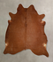 Solid Brown X-Large Brazilian Cowhide Rug 6'7