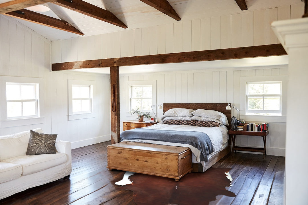 Brown and White Regular X-Large Brazilian Cowhide Rug 6'11"H x 5'10"W