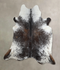 Salt and Pepper Brown X-Large Brazilian Cowhide Rug 6'10