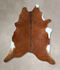 Brown and White Regular XX-Large Brazilian Cowhide Rug 8'2