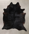 Solid Black X-Large Brazilian Cowhide Rug 6'11