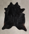 Solid Black X-Large Brazilian Cowhide Rug 7'3
