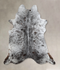 Salt and Pepper Black X-Large Brazilian Cowhide Rug 7'3