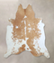 Beige and White XX-Large Brazilian Cowhide Rug 7'9