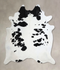 Black and White XX-Large Brazilian Cowhide Rug 7'8