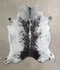 Salt and Pepper Black XX-Large Brazilian Cowhide Rug 7'8
