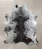 Salt and Pepper Black X-Large Brazilian Cowhide Rug 7'6