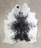 Salt and Pepper Black X-Large Brazilian Cowhide Rug 7'1