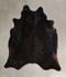 Solid Black X-Large Brazilian Cowhide Rug 7'1