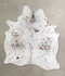 Salt and Pepper Brown Large Brazilian Cowhide Rug 6'11