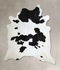 Black and White X-Large Brazilian Cowhide Rug 7'3