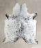 Salt and Pepper Black X-Large Brazilian Cowhide Rug 7'0
