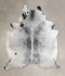 Salt and Pepper Black X-Large Brazilian Cowhide Rug 7'5