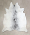 Salt and Pepper Black X-Large Brazilian Cowhide Rug 6'11