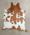 Brown and White XX-Large Brazilian Cowhide Rug 7'11