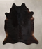 Solid Black X-Large Brazilian Cowhide Rug 6'11