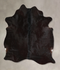 Solid Black X-Large Brazilian Cowhide Rug 7'1