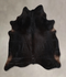 Solid Black X-Large Brazilian Cowhide Rug 7'0